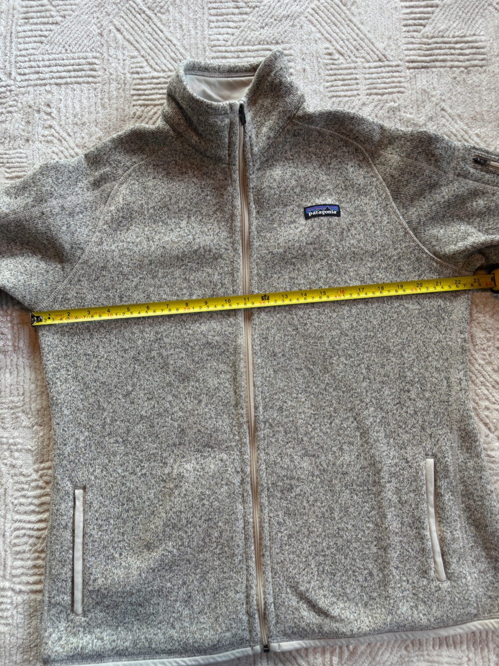Patagonia Better Sweater Full Zip Jacket Tan Oatmeal Heather Knit Fleece XL - Picture 10 of 12